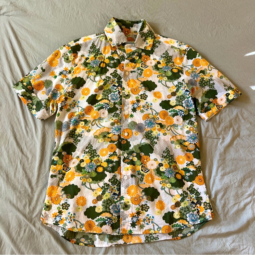 Seaplane Nick’s Japanesy Floral Button Down Shirt - Size M (EUC)